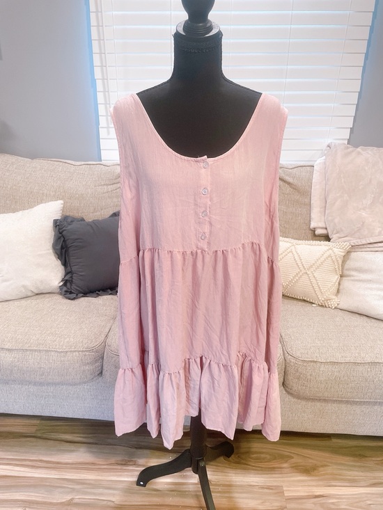 Umgee Dresses & Skirts - Umgee Plus Light Pink Tank Dress Size 2X